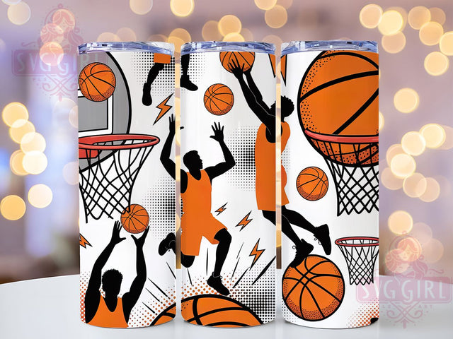 Basketball Mom Coach Tumbler Wrap, Basketball Sublimation, 20oz Skinny Tumbler, Basketball Mom Gift, Sports Tumbler Png, Basketball Coach Gift, Basketball Png Sublimation SvggirlplusArt 