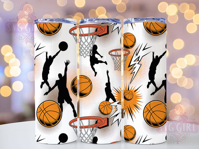 Basketball Mom Coach Tumbler Wrap, Basketball Sublimation, 20oz Skinny Tumbler, Basketball Mom Gift, Sports Tumbler Png, Basketball Coach Gift, Basketball Png Sublimation SvggirlplusArt 