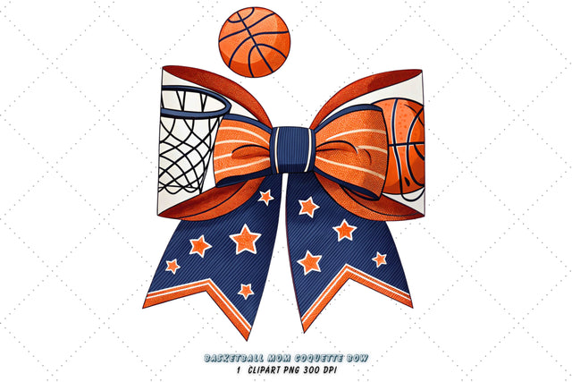 Basketball Mom Coquette Bow Clipart, basketball mom bow, coquette bow clipart, sports hoop bow, basketball cheer design, digital bow design, mom life bow, hoop spirit art, basketball bow design Sublimation FloridPrintables 