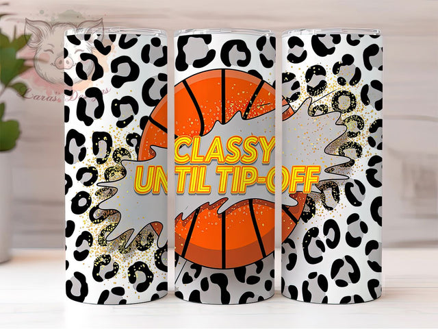 Basketball Mom Court Side Tumbler Wrap, Sports Quote Design, Basketball Gift, Female Basketball Fan, Court Side Style, Basketball Season Cup, Sports Mom Drinkware Sublimation Lara' s Designs 