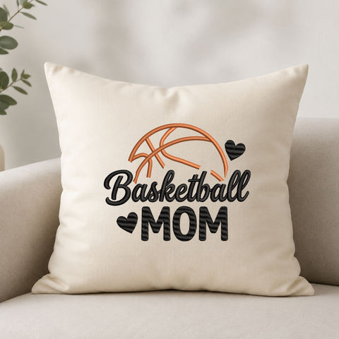 Basketball Mom Machine Embroidery Design – Sports Mom Heart Embroidery File Embroidery/Applique DESIGNS PatternFeed8 