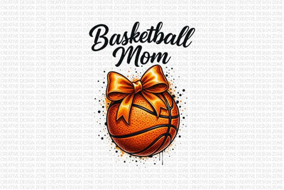 Basketball Mom PNG Sports Mom Sublimation Design Basketball Shirt Graphic SVG BillahCrafts 