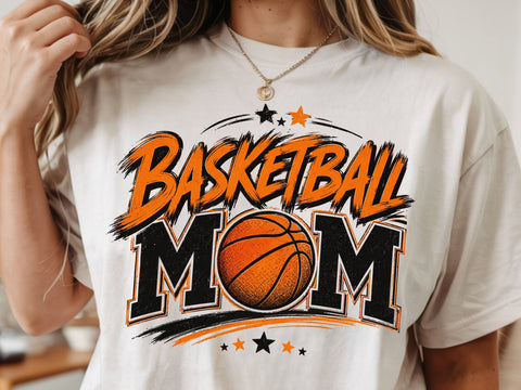 Basketball Mom PNG, Vintage Basketball Mom Shirt Design, Distressed Sports Mom Sublimation PNG, Game Day Png SVG DesignDestine 