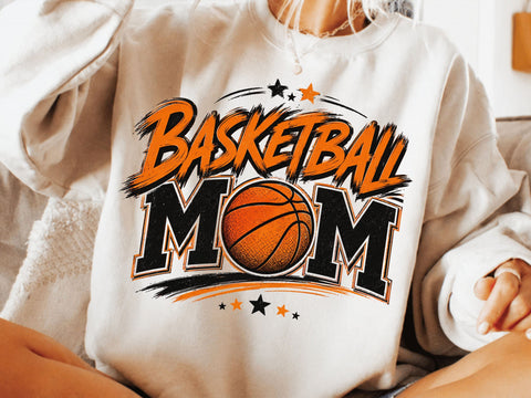 Basketball Mom PNG, Vintage Basketball Mom Shirt Design, Distressed Sports Mom Sublimation PNG, Game Day Png SVG DesignDestine 