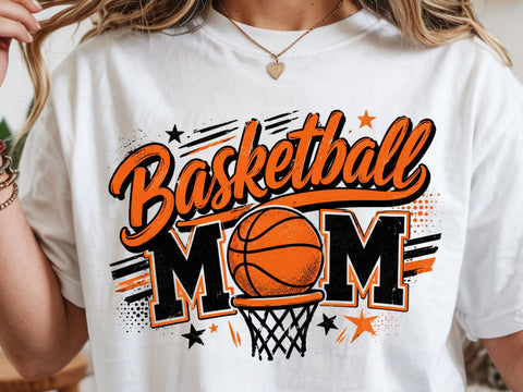 Basketball Mom PNG, Vintage Basketball Mom Shirt Design, Distressed Sports Mom Sublimation PNG, Game Day Png SVG DesignDestine 