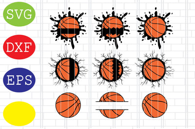 Basketball Monogram Svg, Basketball Clipart, Basketball Cut Files, Sport Svg, Jpg, Eps, Dxf Files SVG DigitalSvgFiles 