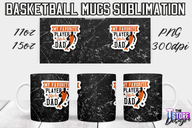 Basketball Mug Sublimation | 11 oz 15 oz Mug | PNG File | Sport Design Sublimation The T Store Design 