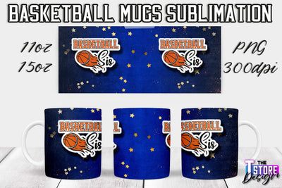 Basketball Mug Sublimation | 11 oz 15 oz Mug | PNG File | Sport Design Sublimation The T Store Design 