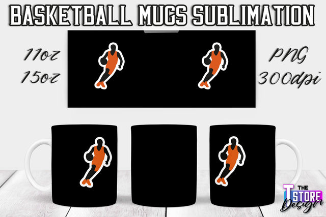 Basketball Mug Sublimation | 11 oz 15 oz Mug | PNG File | Sport Design Sublimation The T Store Design 