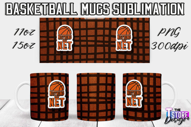 Basketball Mug Sublimation | 11 oz 15 oz Mug | PNG File | Sport Design Sublimation The T Store Design 