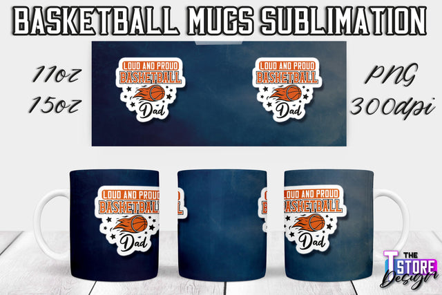 Basketball Mug Sublimation | 11 oz 15 oz Mug | PNG File | Sport Design Sublimation The T Store Design 