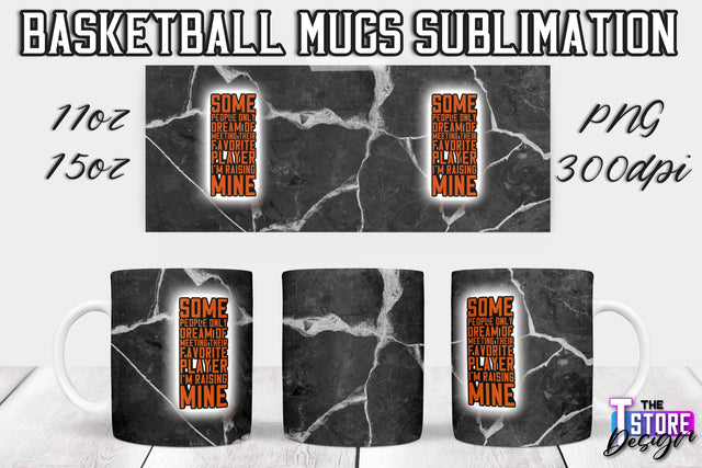 Basketball Mug Sublimation | 11 oz 15 oz Mug | PNG File | Sport Design Sublimation The T Store Design 