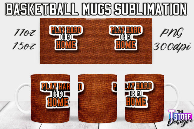 Basketball Mug Sublimation | 11 oz 15 oz Mug | PNG File | Sport Design Sublimation The T Store Design 