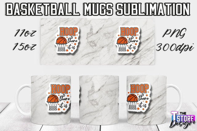 Basketball Mug Sublimation | 11 oz 15 oz Mug | PNG File | Sport Design Sublimation The T Store Design 