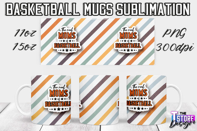 Basketball Mug Sublimation | 11 oz 15 oz Mug | PNG File | Sport Design Sublimation The T Store Design 