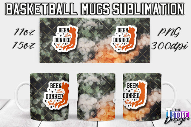 Basketball Mug Sublimation | 11 oz 15 oz Mug | PNG File | Sport Design Sublimation The T Store Design 