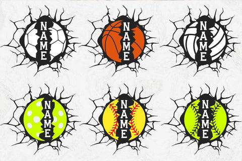 Basketball Name Svg, Soccer Ball Name, Softball Name, Volleyball Name, Baseball Name, Pickleball Name, Team Name Svg, Sports Svg SVG DesignDestine 