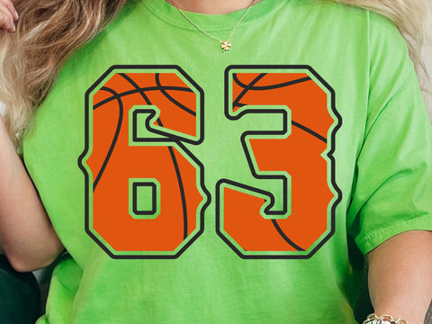 Basketball Numbers SVG File, Custom Basketball Numbers SVG for Cricut Silhouette, Sport Svg SVG DesignDestine 