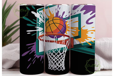 Basketball Paint Splatter 20oz Tumbler Sublimation PixelChick 