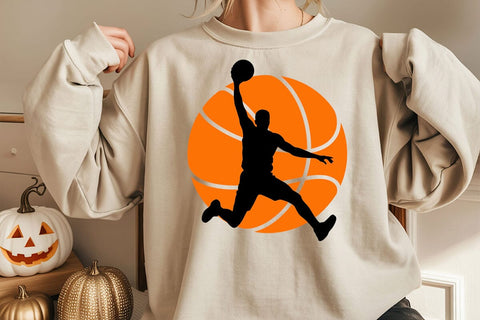 Basketball Player Dunk SVG Vector Files for Cricut, Silhouette SVG DesignDestine 