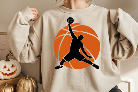 Basketball Player Dunk SVG Vector Files for Cricut, Silhouette SVG DesignDestine 