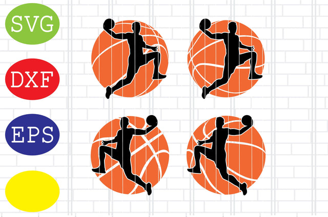 Basketball Player Svg, Basketball Clipart, Basketball Cut Files, Sport Svg, Jpg, Eps, Dxf Files SVG DigitalSvgFiles 