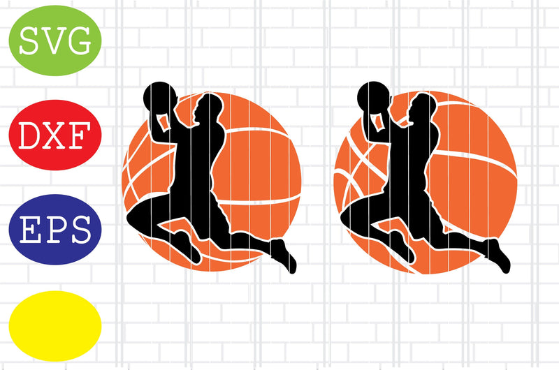 Basketball Player Svg, Basketball Clipart, Basketball Cut Files, Sport Svg, Jpg, Eps, Dxf Files SVG DigitalSvgFiles 
