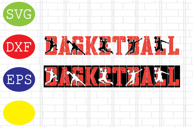 Basketball Players Text Svg, Basketball Clipart, Basketball Cut Files, Sport Svg, Jpg, Eps, Dxf Files SVG DigitalSvgFiles 