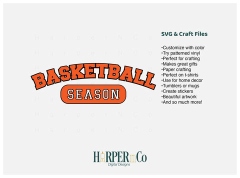Basketball Season Laser SVG EPS Cut File SVG HarperNCo 