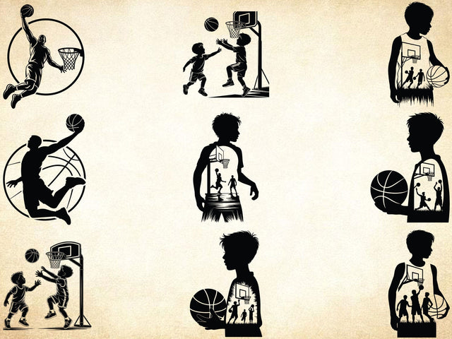 Basketball Silhouette SVG Bundle, Sport Lover Shirt, Basketball Clipart SVG Creativeart88 