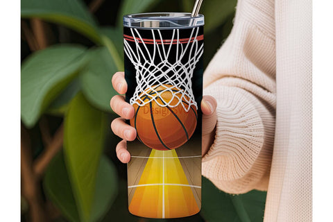Basketball Slam Dunk 20oz Tumbler Wrap Sublimation DesignSVG 