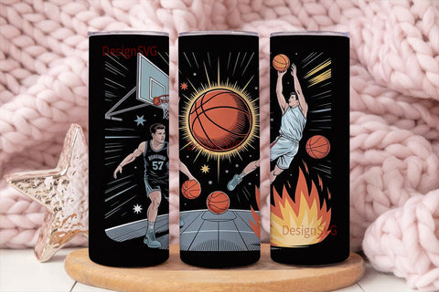 Basketball Slam Dunk 20oz Tumbler Wrap Sublimation DesignSVG 