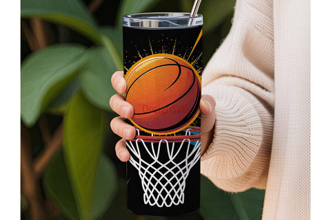Basketball Slam Dunk 20oz Tumbler Wrap Sublimation DesignSVG 