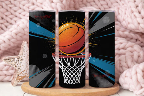 Basketball Slam Dunk 20oz Tumbler Wrap Sublimation DesignSVG 