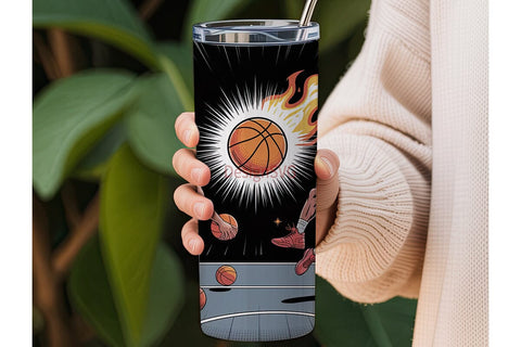 Basketball Slam Dunk 20oz Tumbler Wrap Sublimation DesignSVG 