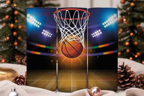 Basketball Slam Dunk 20oz Tumbler Wrap Sublimation DesignSVG 