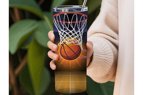 Basketball Slam Dunk 20oz Tumbler Wrap Sublimation DesignSVG 