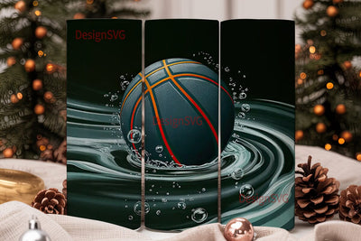 Basketball Splash 20oz Tumbler Wrap Sublimation DesignSVG 