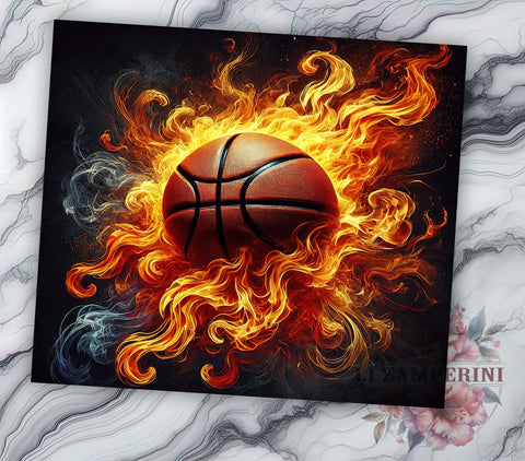 Basketball Sports 20oz Tumbler, Sports Tumbler Design, 20oz Sublimation Wrap, Gift for Basketball Fan, Basketball Player Gift, Athletic Tumbler, Basketball Themed Sublimation Sublimation Li Zamperini 