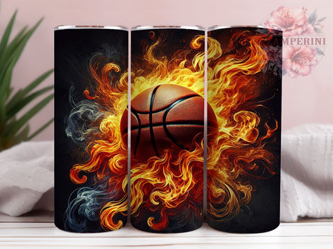 Basketball Sports 20oz Tumbler, Sports Tumbler Design, 20oz Sublimation Wrap, Gift for Basketball Fan, Basketball Player Gift, Athletic Tumbler, Basketball Themed Sublimation Sublimation Li Zamperini 