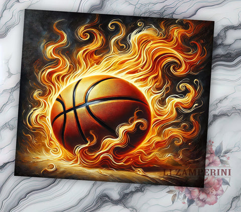 Basketball Sports 20oz Tumbler, Sports Tumbler Design, 20oz Sublimation Wrap, Gift for Basketball Fan, Basketball Player Gift, Athletic Tumbler, Basketball Themed Sublimation Sublimation Li Zamperini 