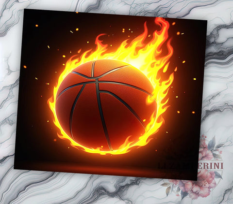 Basketball Sports 20oz Tumbler, Sports Tumbler Design, 20oz Sublimation Wrap, Gift for Basketball Fan, Basketball Player Gift, Athletic Tumbler, Basketball Themed Sublimation Sublimation Li Zamperini 