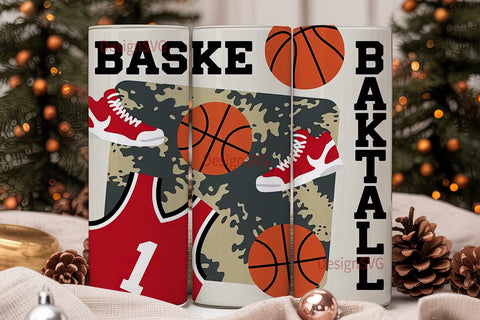 Basketball Sports 20oz Tumbler Wrap Sublimation DesignSVG 