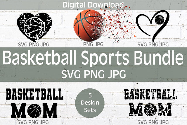 Basketball Sports Bundle SVG PNG JPG SVG Willow Paige Farms 