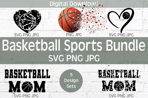 Basketball Sports Bundle SVG PNG JPG SVG Willow Paige Farms 