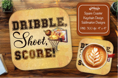 Basketball Square coaster png sublimation Basketball quote designs Square coaster Sublimation Createya Design 