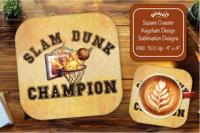 Basketball Square coaster png sublimation Basketball quote designs Square coaster Sublimation Createya Design 