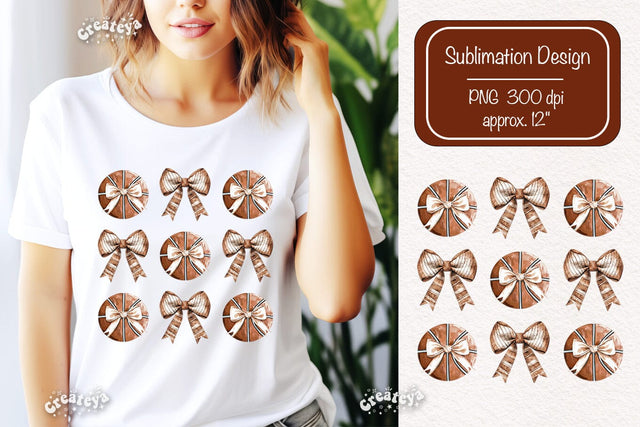 Basketball sublimation t-shirt design Basketball Bow png clipart Sublimation Createya Design 