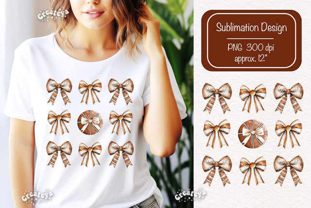 Basketball sublimation t-shirt design Basketball Bow png clipart Sublimation Createya Design 