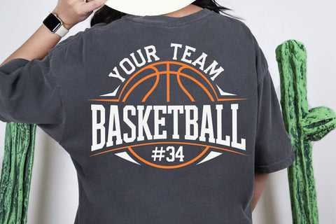 Basketball SVG Cut File: Team Logo Template, Mascot Template svg, Basketball svg, Your Team svg, Basketball Mascot, Basketball Team Shirt SVG DesignDestine 